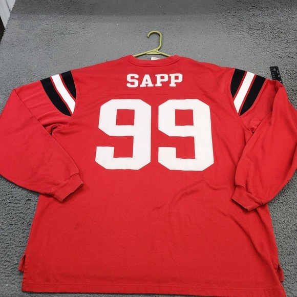 Tampa Bay Buccaneers Football Jersey Mens XL Red NFL Reebok Sapp 99 Classic - Picture 7 of 8